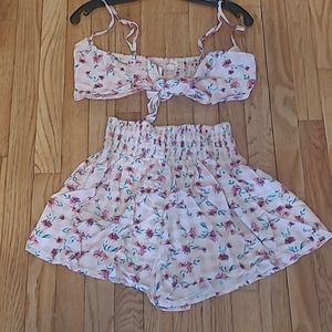 2 piece short and bandeau set from lovers and friends size small.